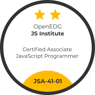 Certified Associate JavaScript Programmer