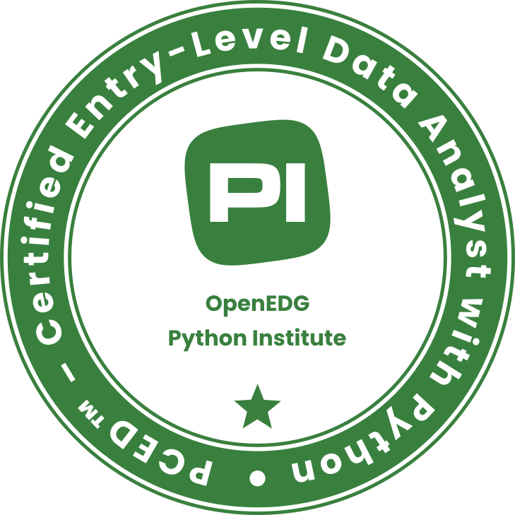 PCED (Certified Entry-Level Data Analyst Python) Zertifikat